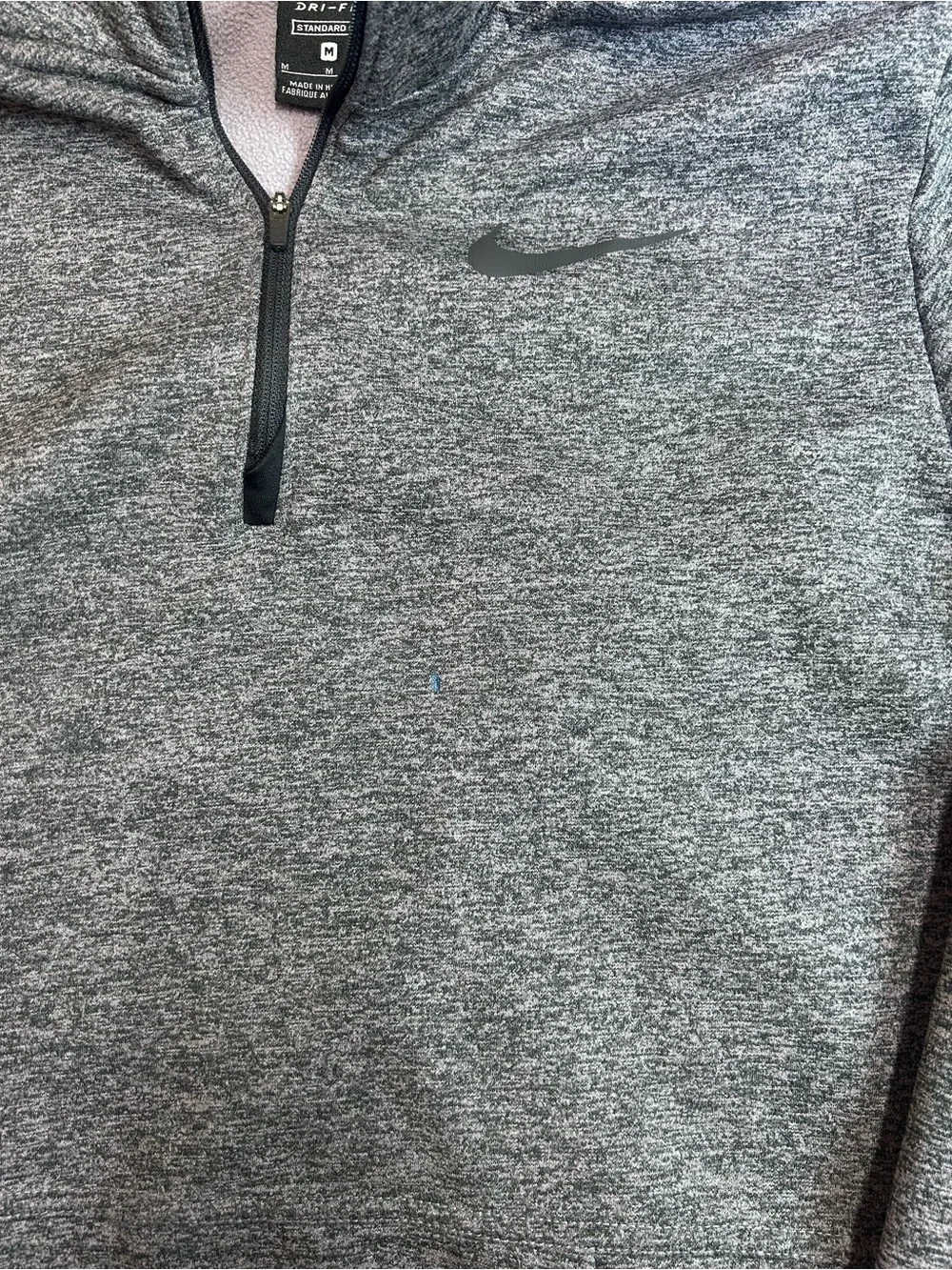 Nike Men's Dark Gray Heather Quarter-Zip Pullover